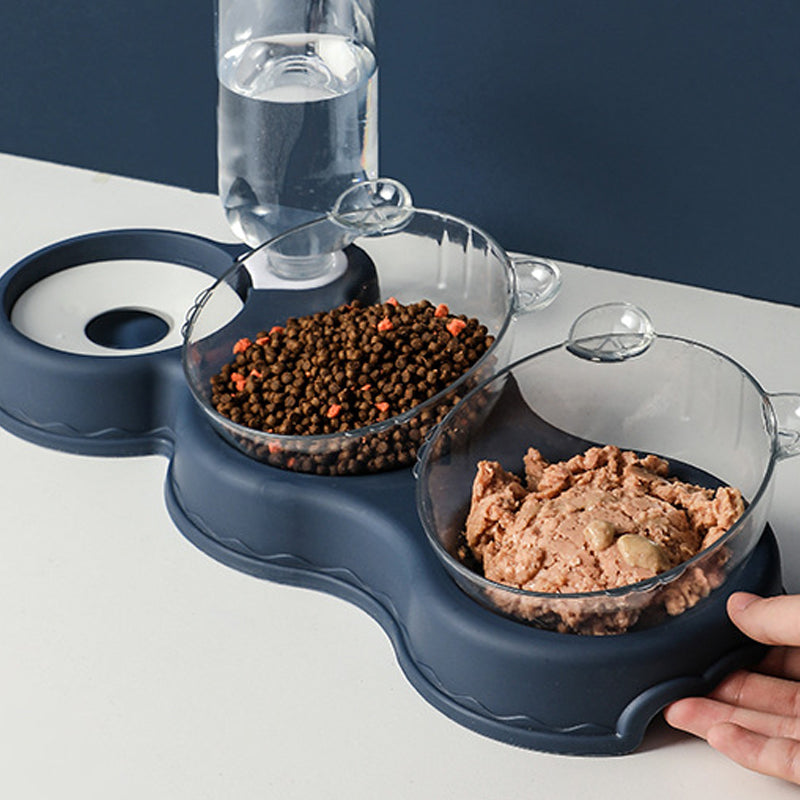 Tigela Ortopédica Anti Vômito com Bebedouro Automático para Pets 🐶🐱🐹 | ✈️ FRETE GRÁTIS