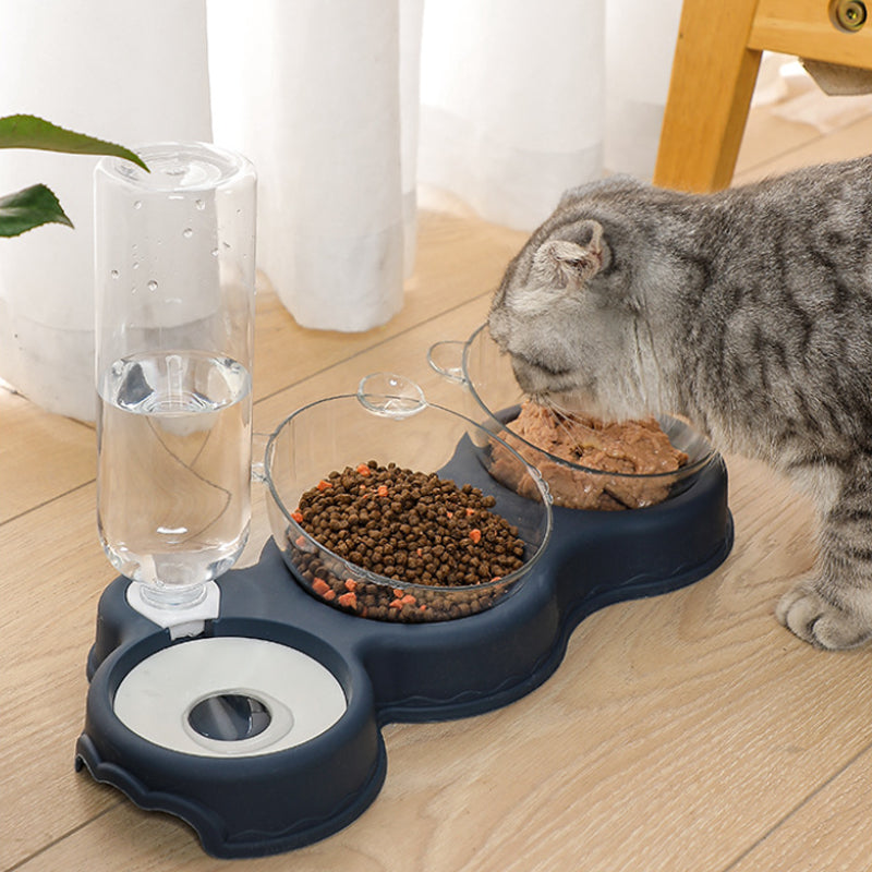 Tigela Ortopédica Anti Vômito com Bebedouro Automático para Pets 🐶🐱🐹 | ✈️ FRETE GRÁTIS